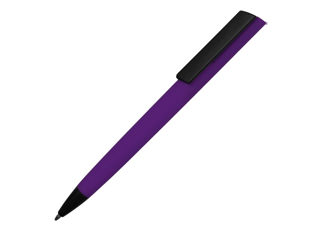 Ручка пластиковая шариковая C1 софт-тач, фиолетовый от компании ТОО VEER Company Group / Одежда и сувениры с логотипом - фото 1