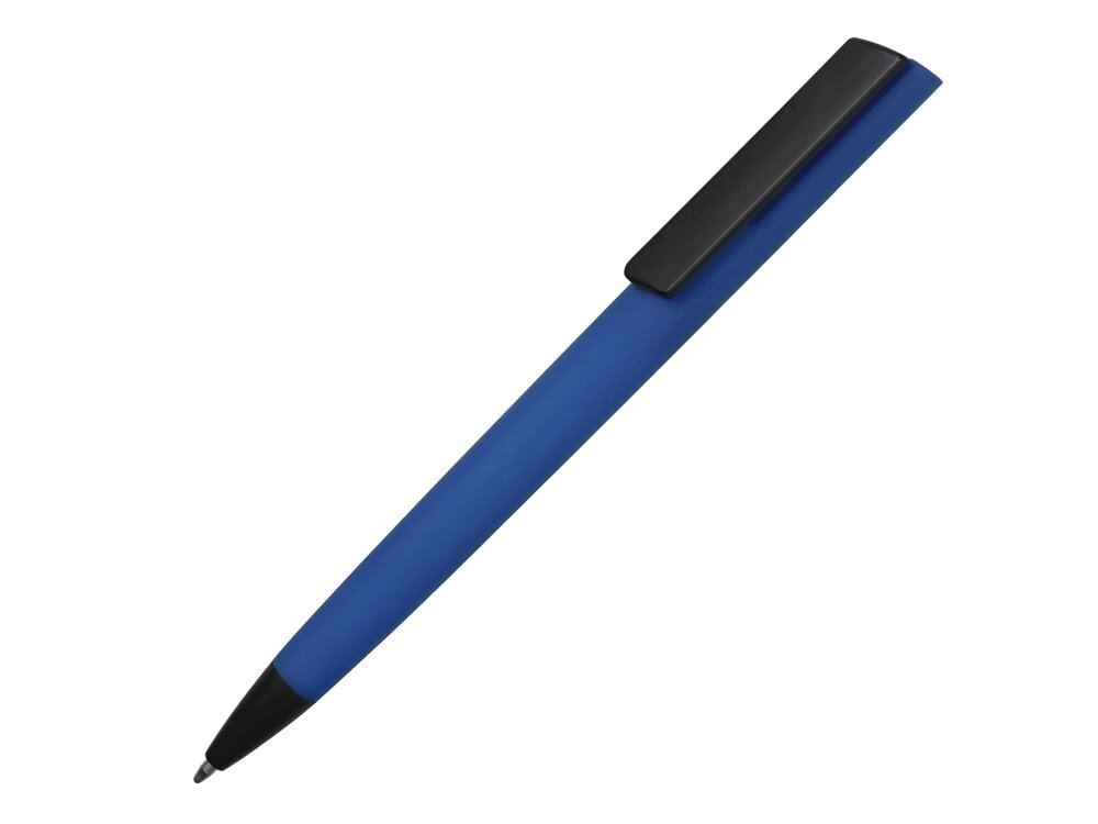 Ручка пластиковая шариковая C1 софт-тач, синий от компании ТОО VEER Company Group / Одежда и сувениры с логотипом - фото 1