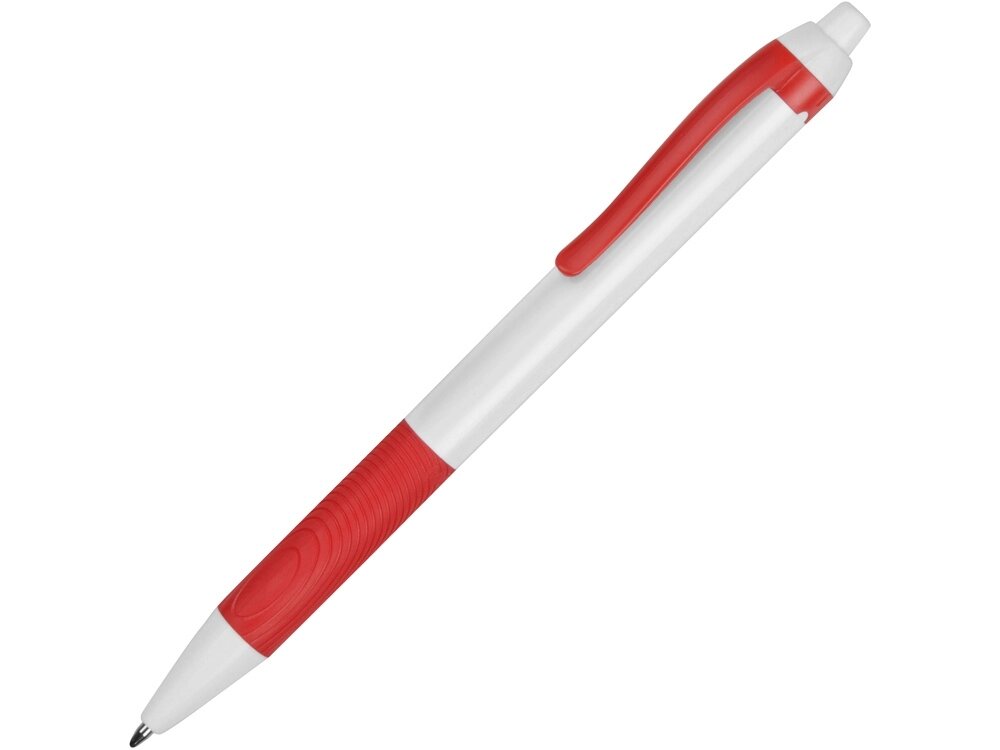 Ручка пластиковая шариковая Centric, белый/красный от компании ТОО VEER Company Group / Одежда и сувениры с логотипом - фото 1