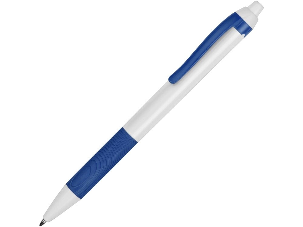 Ручка пластиковая шариковая Centric, белый/синий от компании ТОО VEER Company Group / Одежда и сувениры с логотипом - фото 1
