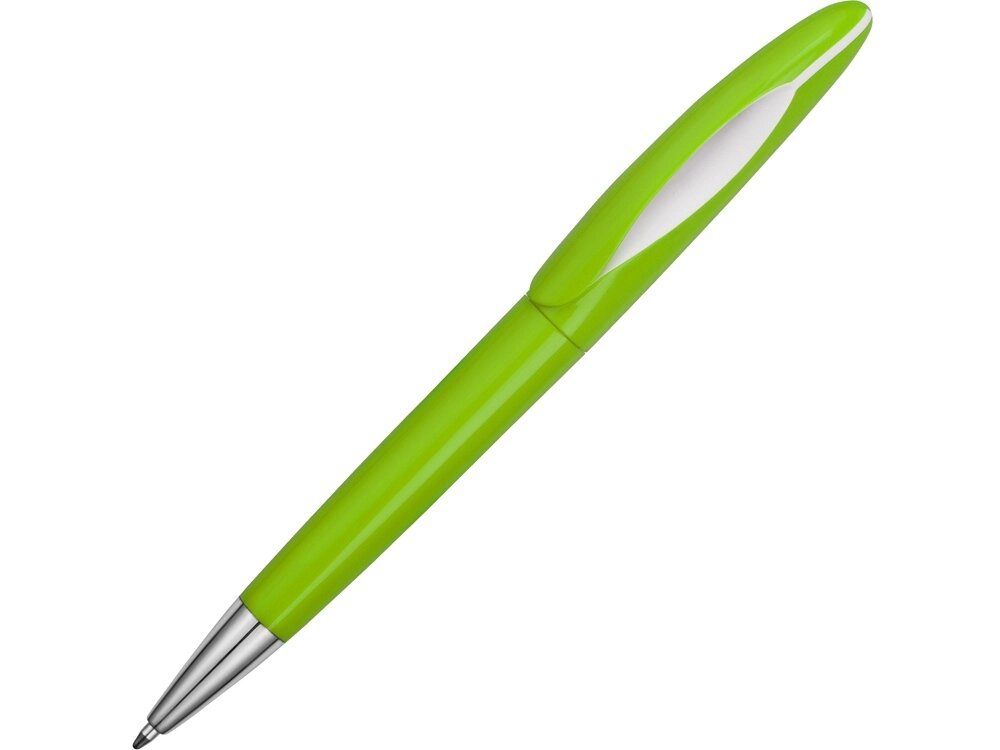 Ручка пластиковая шариковая Chink, зеленое яблоко/белый от компании ТОО VEER Company Group / Одежда и сувениры с логотипом - фото 1
