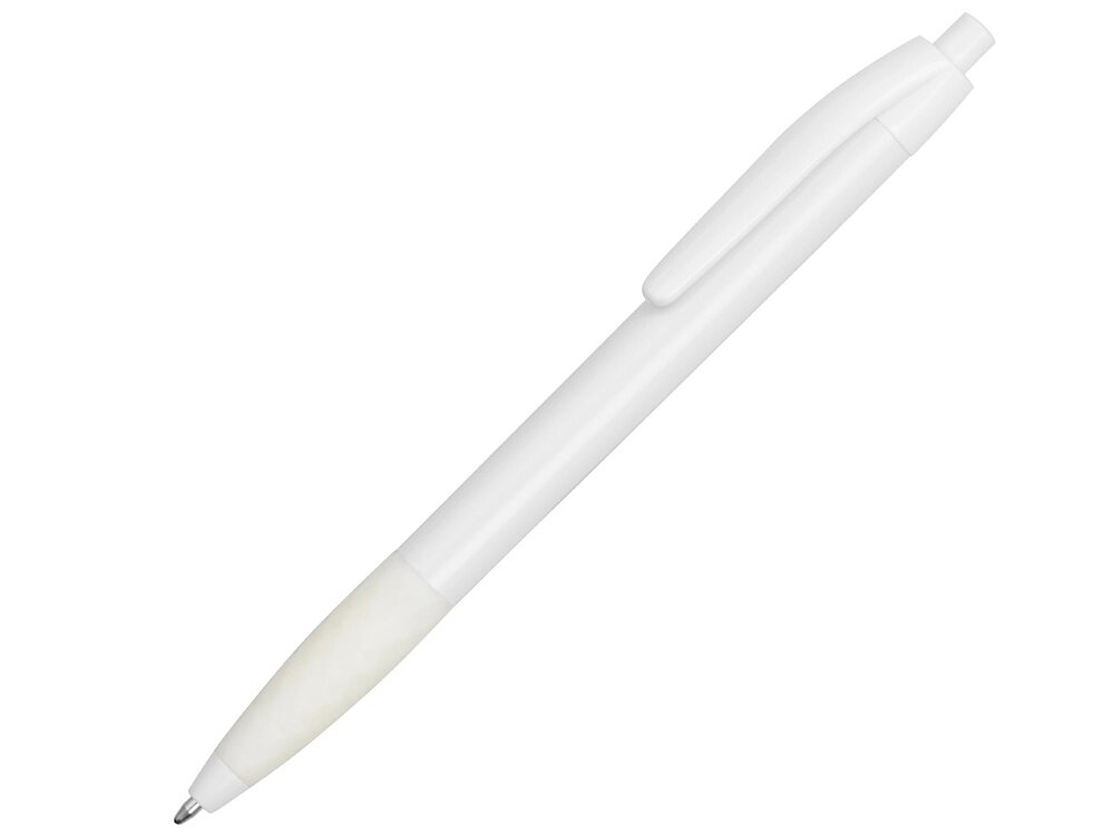 Ручка пластиковая шариковая Diamond, белый от компании ТОО VEER Company Group / Одежда и сувениры с логотипом - фото 1