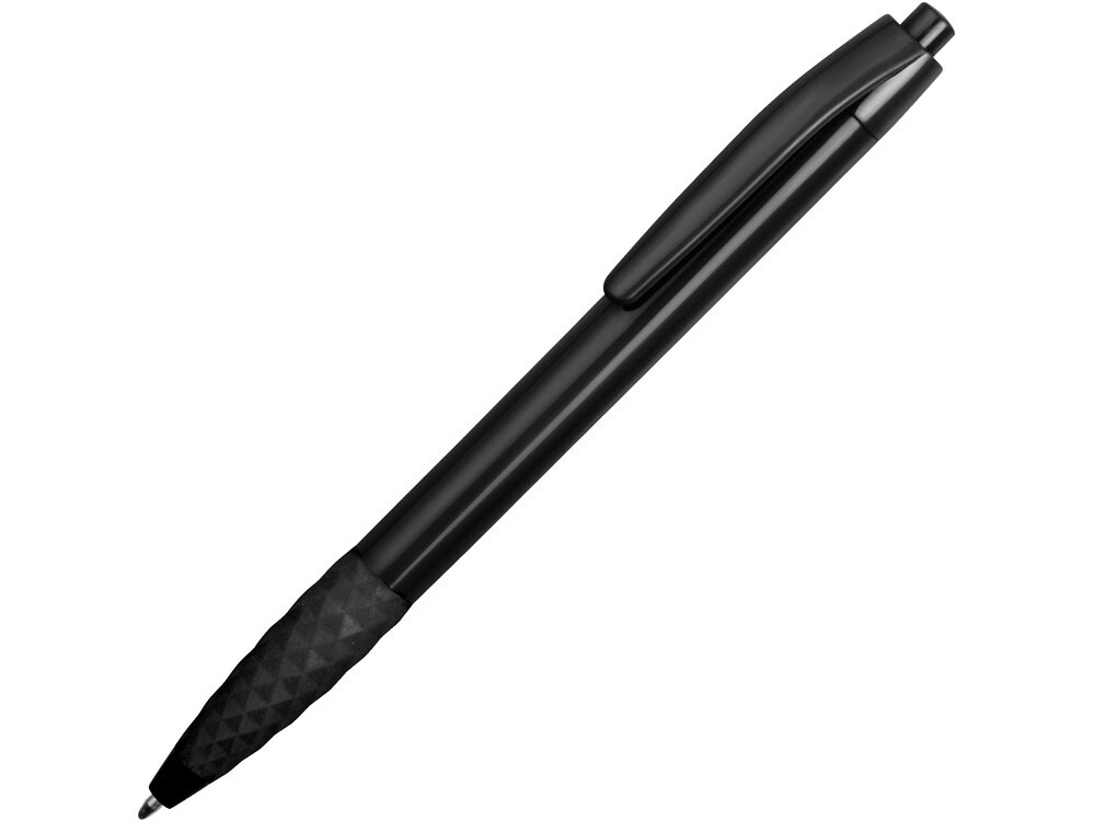 Ручка пластиковая шариковая Diamond, черный от компании ТОО VEER Company Group / Одежда и сувениры с логотипом - фото 1