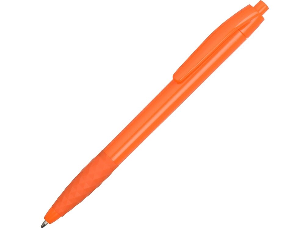 Ручка пластиковая шариковая Diamond, оранжевый от компании ТОО VEER Company Group / Одежда и сувениры с логотипом - фото 1