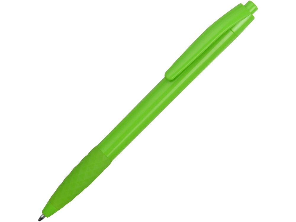 Ручка пластиковая шариковая Diamond, зеленое яблоко от компании ТОО VEER Company Group / Одежда и сувениры с логотипом - фото 1
