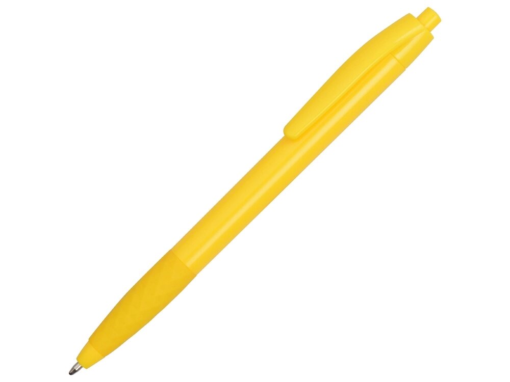 Ручка пластиковая шариковая Diamond, желтый от компании ТОО VEER Company Group / Одежда и сувениры с логотипом - фото 1