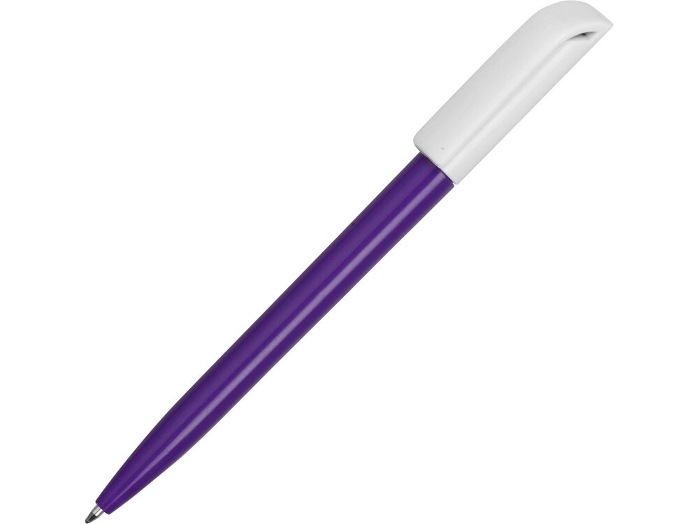 Ручка пластиковая шариковая Миллениум Color BRL, фиолетовый/белый от компании ТОО VEER Company Group / Одежда и сувениры с логотипом - фото 1