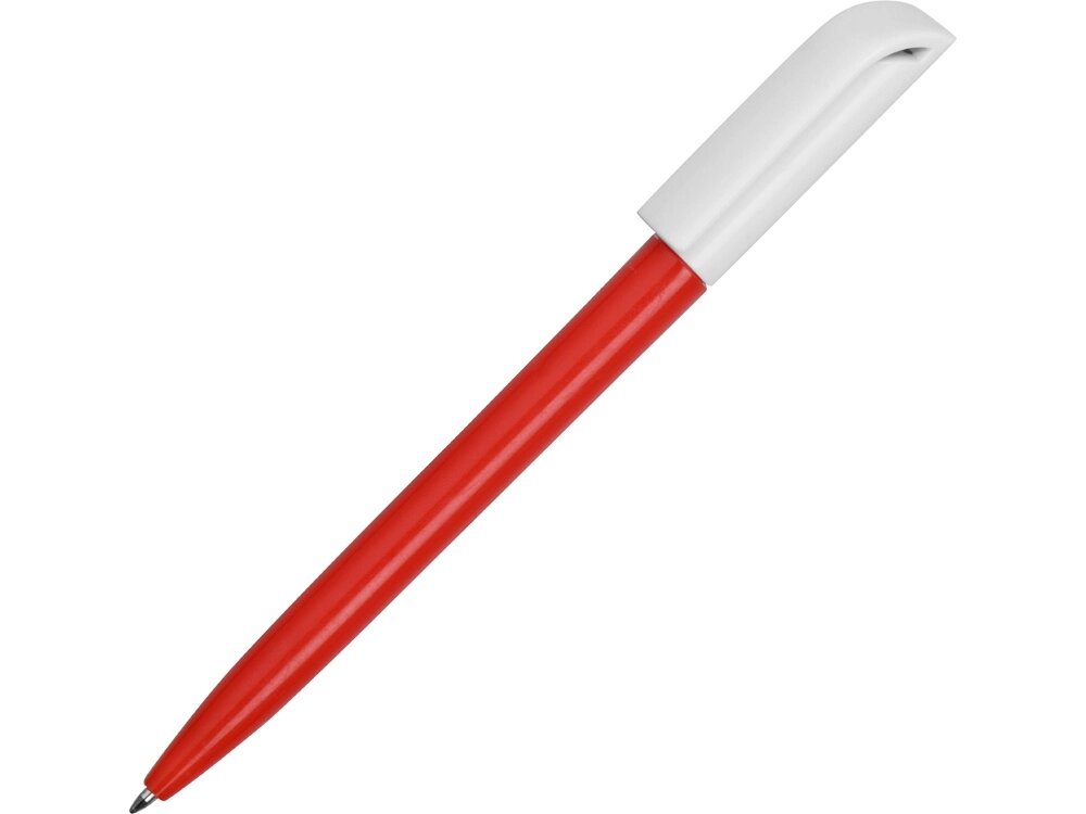 Ручка пластиковая шариковая Миллениум Color BRL, красный/белый от компании ТОО VEER Company Group / Одежда и сувениры с логотипом - фото 1