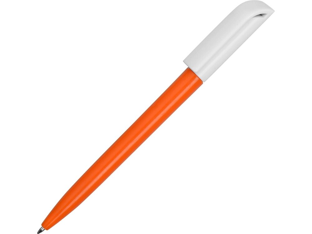 Ручка пластиковая шариковая Миллениум Color BRL, оранжевый/белый от компании ТОО VEER Company Group / Одежда и сувениры с логотипом - фото 1