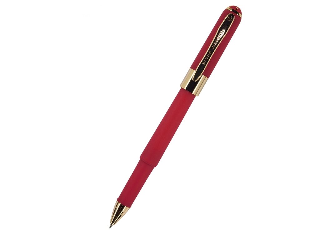 Ручка пластиковая шариковая Monaco, 0,5мм, синие чернила, красный от компании ТОО VEER Company Group / Одежда и сувениры с логотипом - фото 1