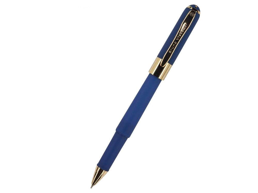 Ручка пластиковая шариковая Monaco, 0,5мм, синие чернила, темно-синий от компании ТОО VEER Company Group / Одежда и сувениры с логотипом - фото 1