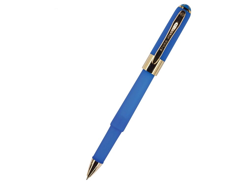 Ручка пластиковая шариковая Monaco, 0,5мм, синие чернила, ярко-синий от компании ТОО VEER Company Group / Одежда и сувениры с логотипом - фото 1