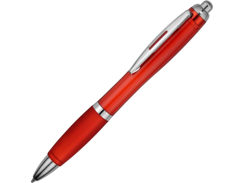 Ручка пластиковая шариковая Nash, красный, синие чернила от компании ТОО VEER Company Group / Одежда и сувениры с логотипом - фото 1
