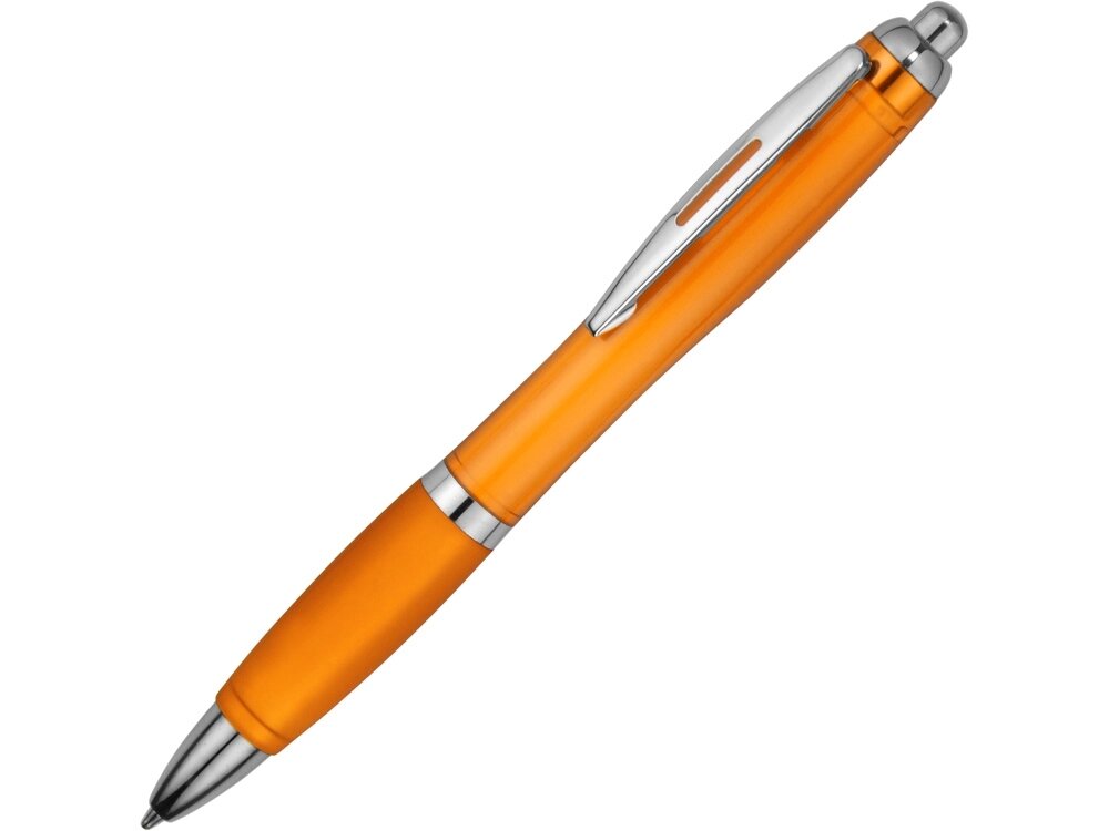 Ручка пластиковая шариковая Nash, оранжевый, синие чернила от компании ТОО VEER Company Group / Одежда и сувениры с логотипом - фото 1