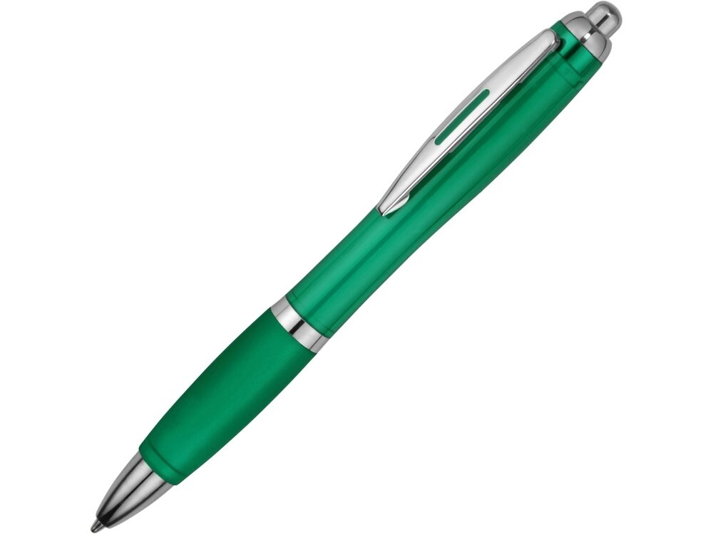 Ручка пластиковая шариковая Nash, зеленый, синие чернила от компании ТОО VEER Company Group / Одежда и сувениры с логотипом - фото 1