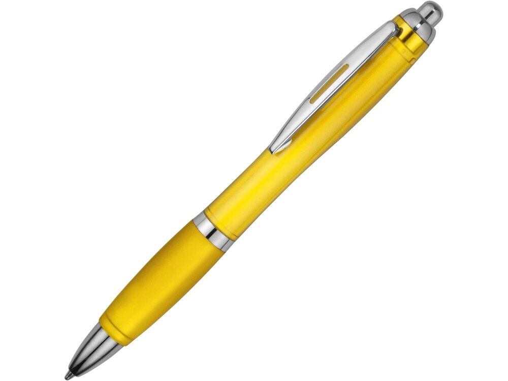 Ручка пластиковая шариковая Nash, желтый, синие чернила от компании ТОО VEER Company Group / Одежда и сувениры с логотипом - фото 1