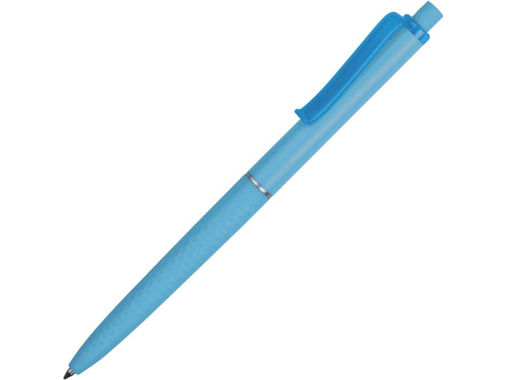 Ручка пластиковая soft-touch шариковая Plane, голубой от компании ТОО VEER Company Group / Одежда и сувениры с логотипом - фото 1