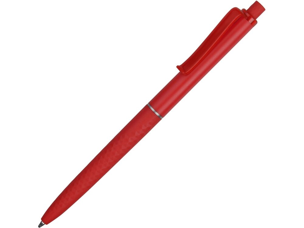 Ручка пластиковая soft-touch шариковая Plane, красный от компании ТОО VEER Company Group / Одежда и сувениры с логотипом - фото 1