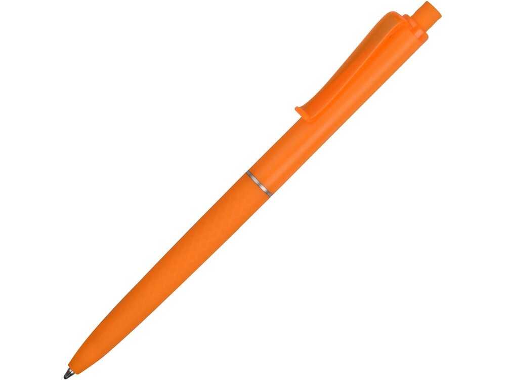 Ручка пластиковая soft-touch шариковая Plane, оранжевый от компании ТОО VEER Company Group / Одежда и сувениры с логотипом - фото 1