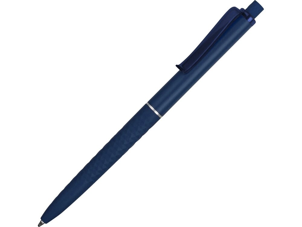 Ручка пластиковая soft-touch шариковая Plane, темно-синий от компании ТОО VEER Company Group / Одежда и сувениры с логотипом - фото 1