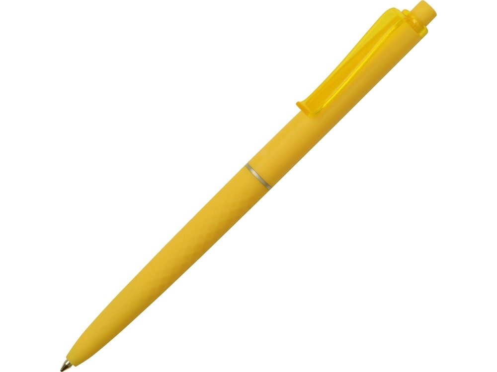 Ручка пластиковая soft-touch шариковая Plane, желтый от компании ТОО VEER Company Group / Одежда и сувениры с логотипом - фото 1