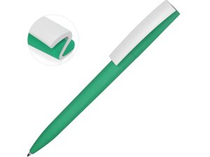 Ручка пластиковая soft-touch шариковая Zorro, мятныйбелый