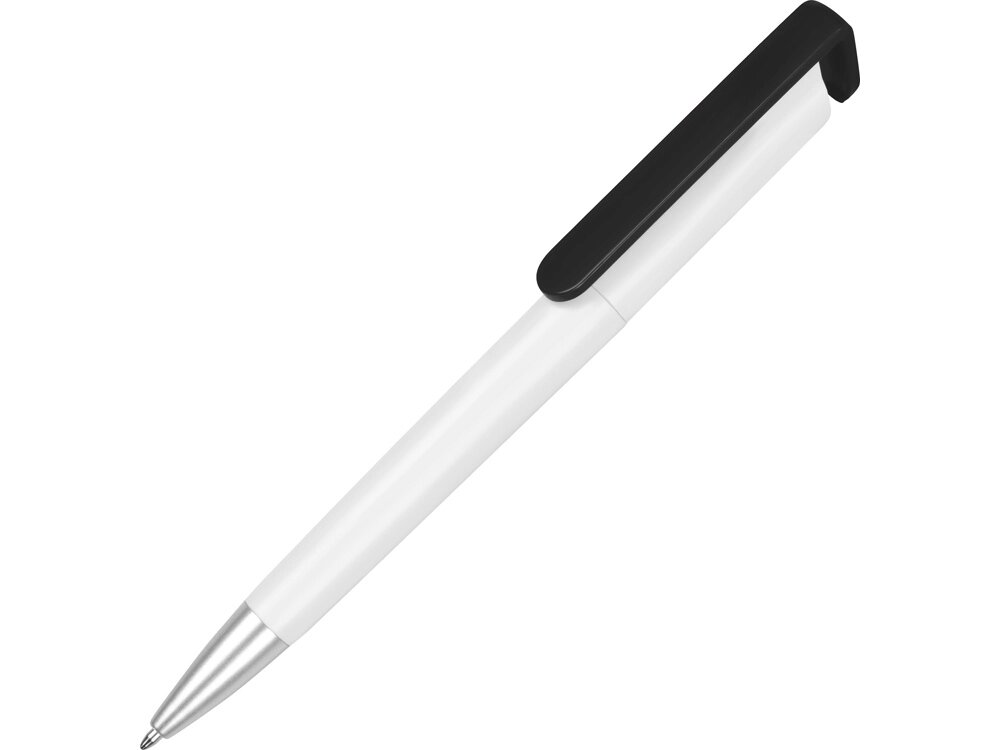 Ручка-подставка Кипер, белый/черный от компании ТОО VEER Company Group / Одежда и сувениры с логотипом - фото 1
