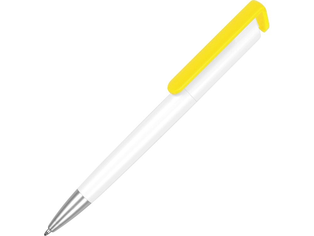 Ручка-подставка Кипер, белый/желтый от компании ТОО VEER Company Group / Одежда и сувениры с логотипом - фото 1