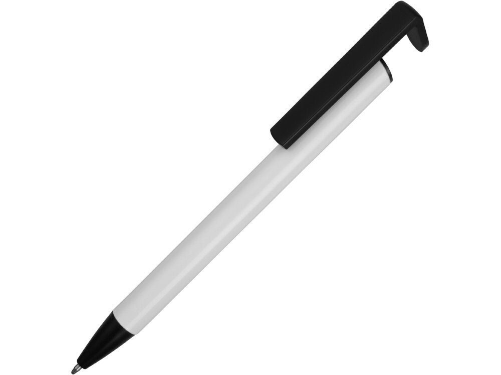 Ручка-подставка шариковая Кипер Металл, белый от компании ТОО VEER Company Group / Одежда и сувениры с логотипом - фото 1