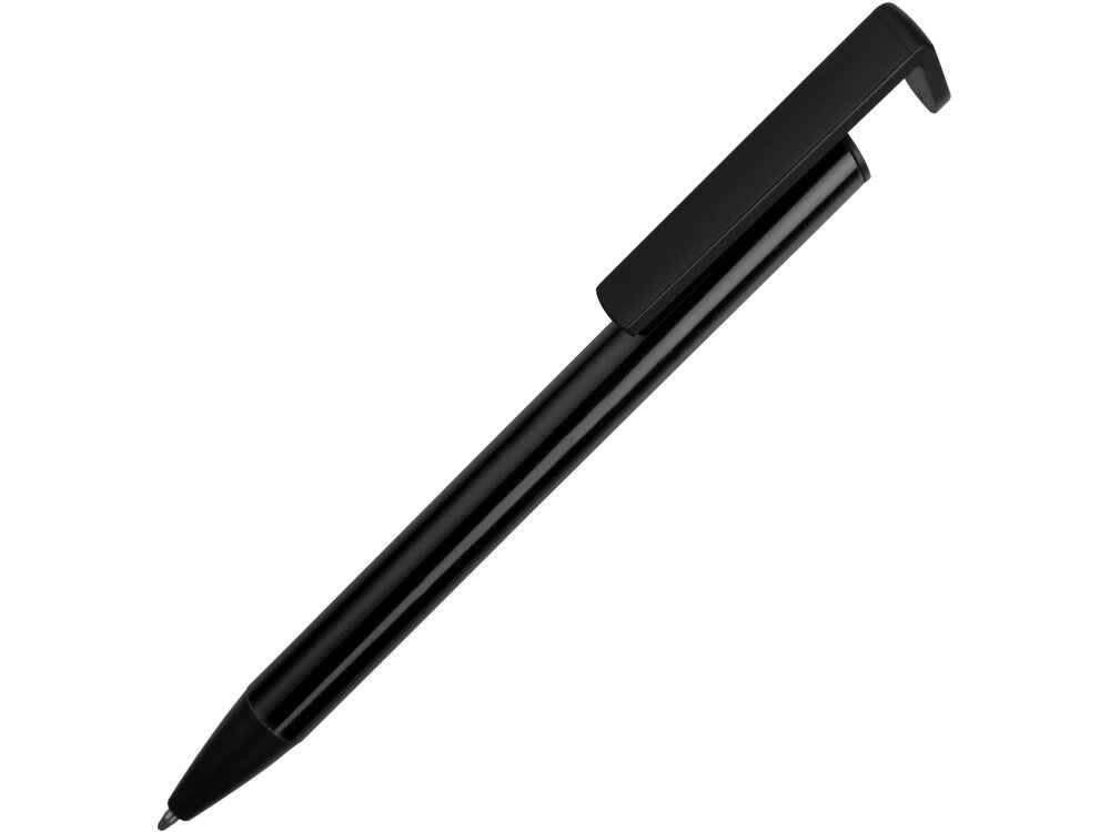 Ручка-подставка шариковая Кипер Металл, черный от компании ТОО VEER Company Group / Одежда и сувениры с логотипом - фото 1
