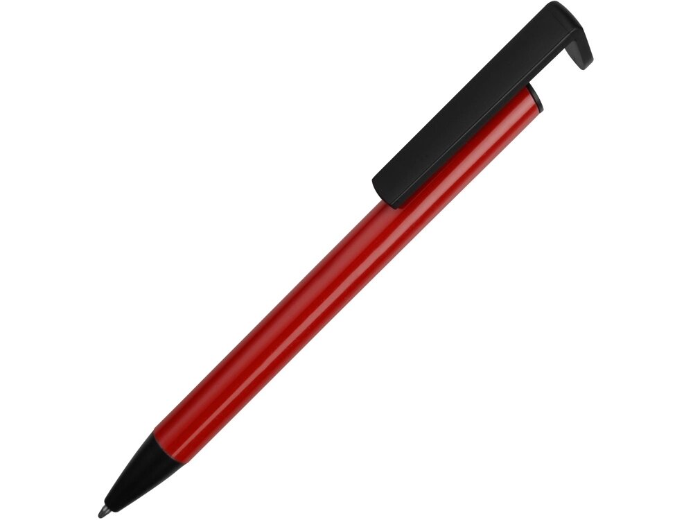 Ручка-подставка шариковая Кипер Металл, красный от компании ТОО VEER Company Group / Одежда и сувениры с логотипом - фото 1