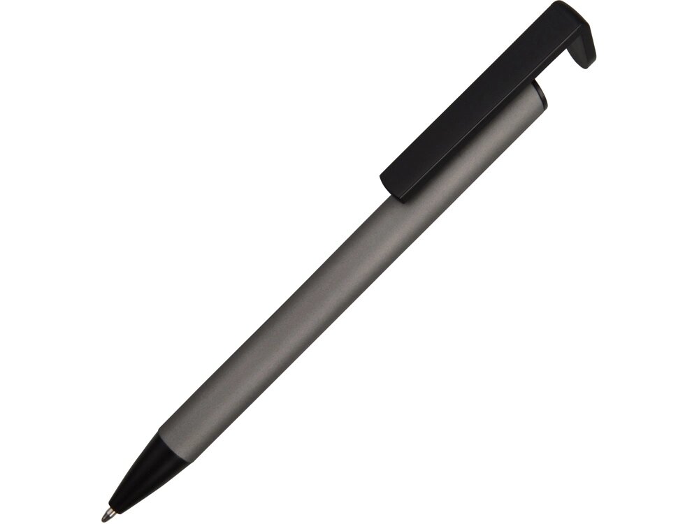 Ручка-подставка шариковая Кипер Металл, серый от компании ТОО VEER Company Group / Одежда и сувениры с логотипом - фото 1