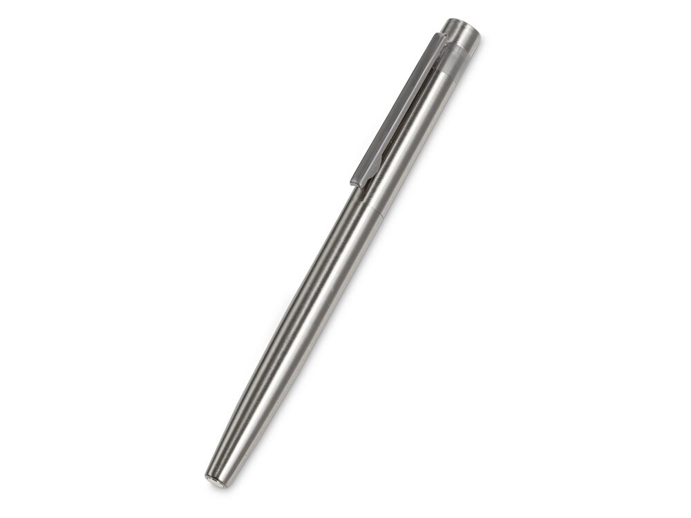 Ручка роллер из переработанной стали Steelite, серебристая от компании ТОО VEER Company Group / Одежда и сувениры с логотипом - фото 1