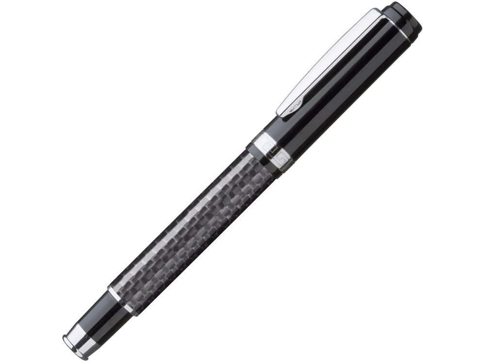Ручка роллер металлический  Uma Carbon R, черный от компании ТОО VEER Company Group / Одежда и сувениры с логотипом - фото 1