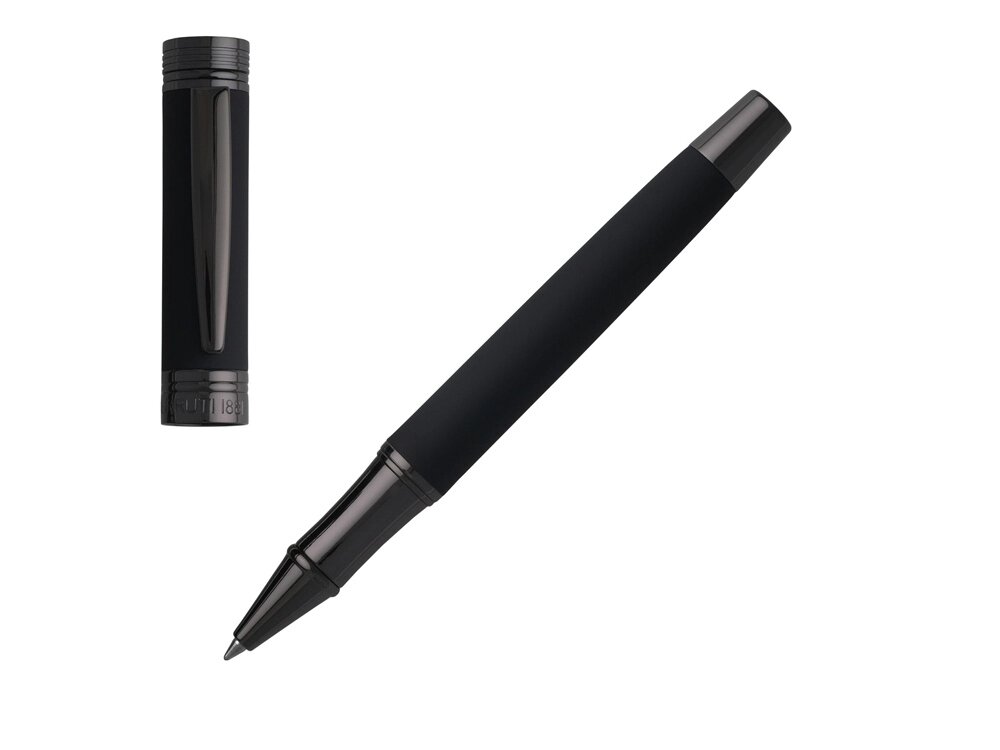 Ручка-роллер Zoom Soft Black от компании ТОО VEER Company Group / Одежда и сувениры с логотипом - фото 1
