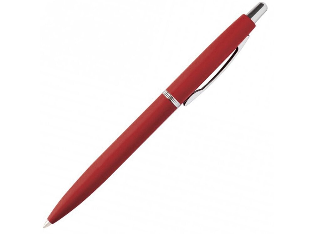 Ручка SAN REMO шариковая, автоматическая, красный  металлический корпус 1.00 мм, синяя от компании ТОО VEER Company Group / Одежда и сувениры с логотипом - фото 1