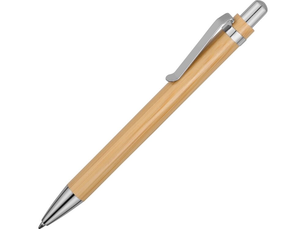 Ручка шариковая Bamboo, бамбуковый корпус. от компании ТОО VEER Company Group / Одежда и сувениры с логотипом - фото 1