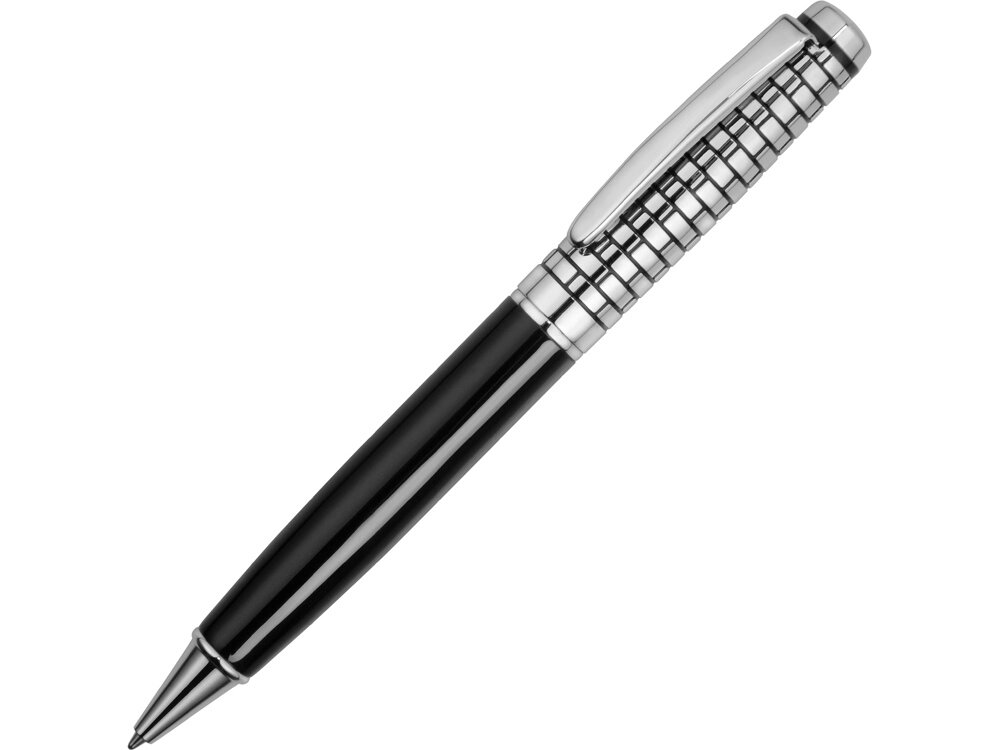 Ручка шариковая Бельведер, черный/серебристый от компании ТОО VEER Company Group / Одежда и сувениры с логотипом - фото 1
