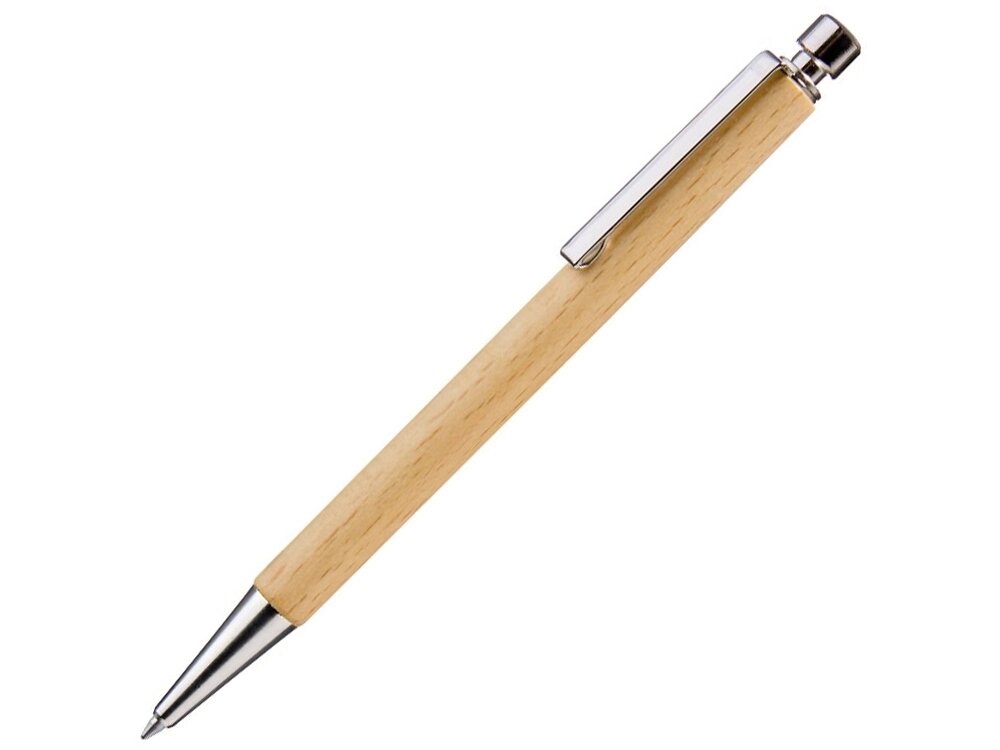 Ручка шариковая деревянная CALIBRA S, черный, 1мм, светло-коричневый от компании ТОО VEER Company Group / Одежда и сувениры с логотипом - фото 1