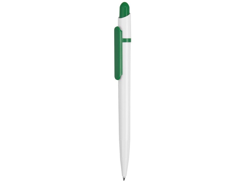 Ручка шариковая Этюд, белый/зеленый от компании ТОО VEER Company Group / Одежда и сувениры с логотипом - фото 1