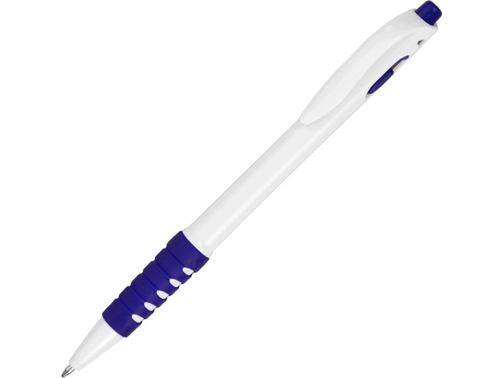 Ручка шариковая Фиджи, белый/синий от компании ТОО VEER Company Group / Одежда и сувениры с логотипом - фото 1
