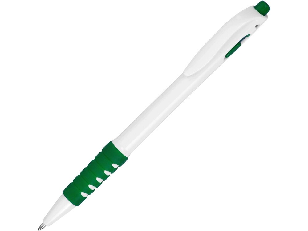 Ручка шариковая Фиджи, белый/зеленый от компании ТОО VEER Company Group / Одежда и сувениры с логотипом - фото 1