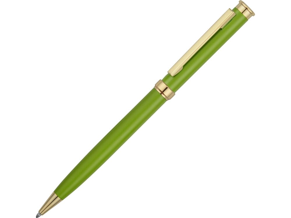 Ручка шариковая Голд Сойер, зеленое яблоко от компании ТОО VEER Company Group / Одежда и сувениры с логотипом - фото 1