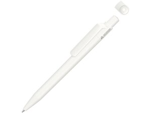 Ручка шариковая из переработанного пластика с матовым покрытием ON TOP RECY, белый