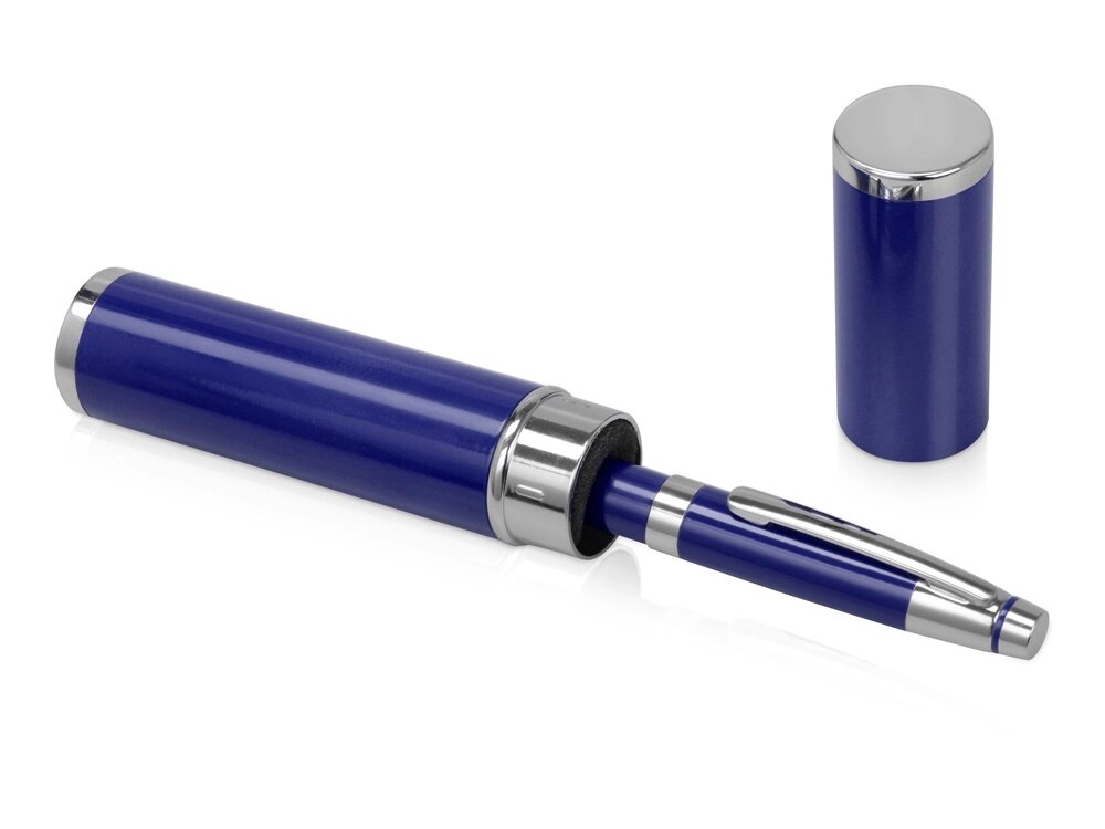 Ручка шариковая Ковентри в футляре синяя от компании ТОО VEER Company Group / Одежда и сувениры с логотипом - фото 1