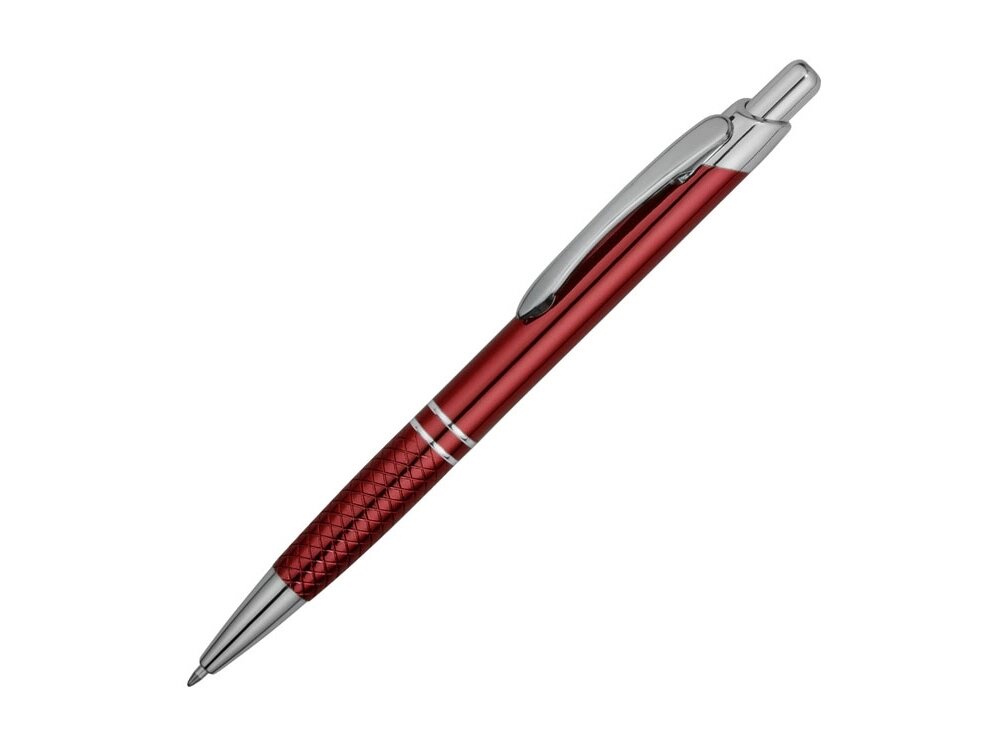 Ручка шариковая Кварц, красный/серебристый от компании ТОО VEER Company Group / Одежда и сувениры с логотипом - фото 1