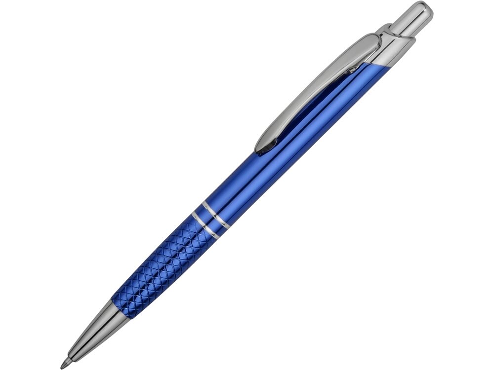 Ручка шариковая Кварц, синий/серебристый от компании ТОО VEER Company Group / Одежда и сувениры с логотипом - фото 1