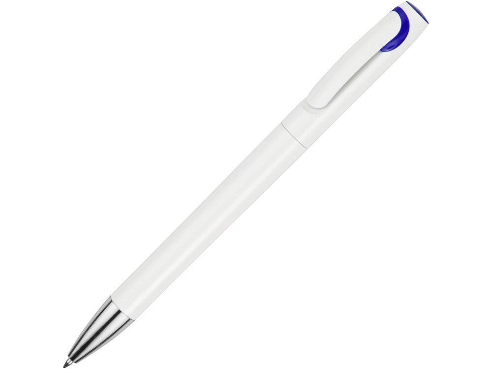 Ручка шариковая Локи, белый/синий от компании ТОО VEER Company Group / Одежда и сувениры с логотипом - фото 1