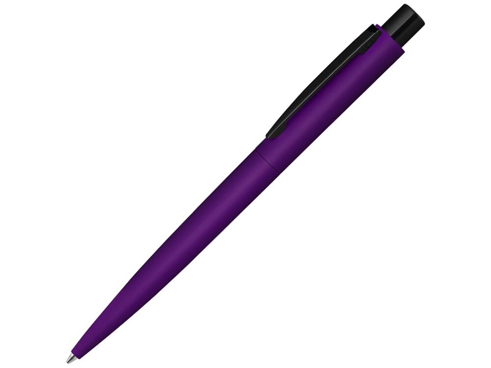 Ручка шариковая металлическая LUMOS M soft-touch, фиолетовый/черный от компании ТОО VEER Company Group / Одежда и сувениры с логотипом - фото 1