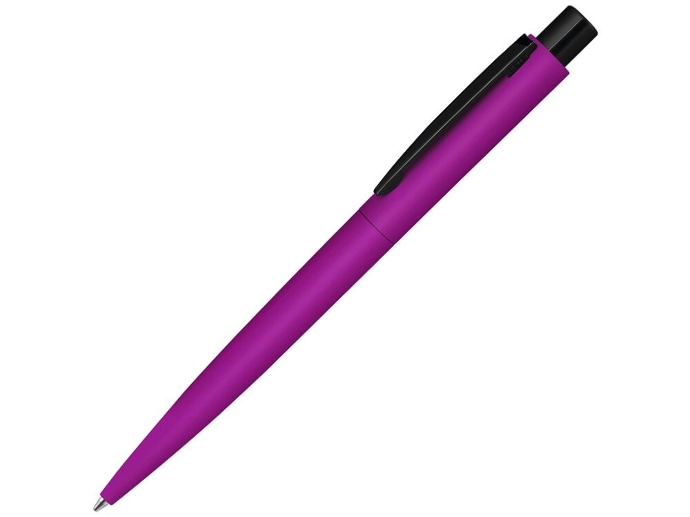 Ручка шариковая металлическая LUMOS M soft-touch, розовый/черный от компании ТОО VEER Company Group / Одежда и сувениры с логотипом - фото 1
